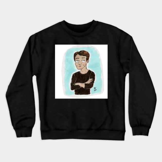 Smug Flynn Crewneck Sweatshirt by DaijiDoodles